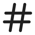 Number Symbol SVG Icon